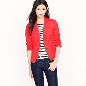 NWT J.Crew Red Schoolboy Blazer